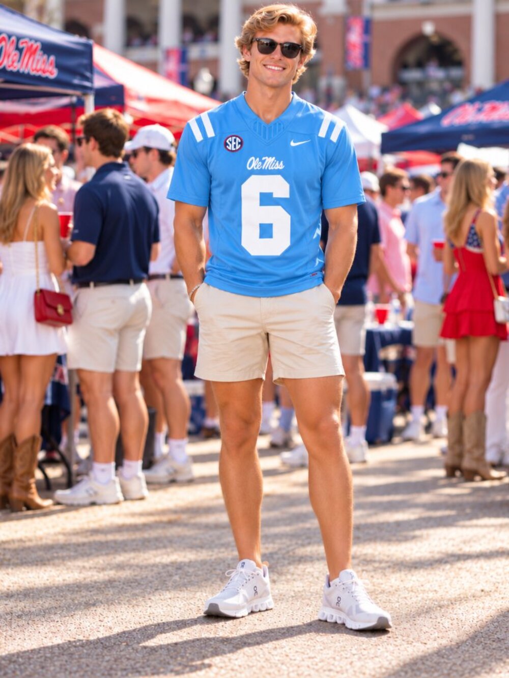 Chambliss Ole Miss Rebels Football Jersey Powder Blue Oversized Med Fits Like XL